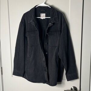 Stoosh Washed Black Utility Denim Shacket